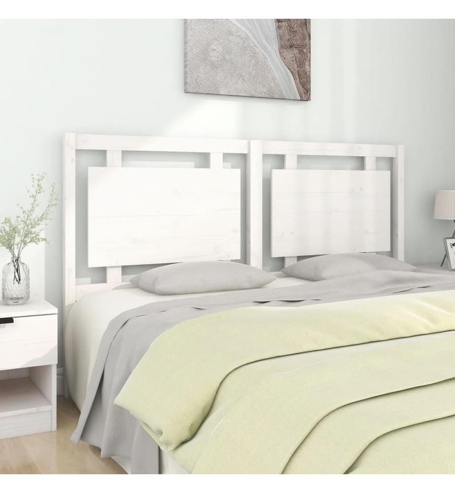 Tête de lit Blanc 165,5x4x100 cm Bois massif de pin