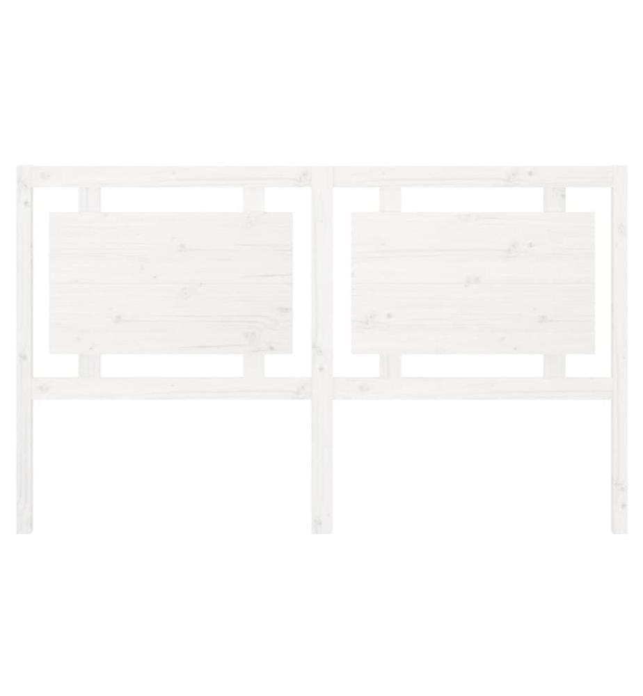 Tête de lit Blanc 165,5x4x100 cm Bois massif de pin