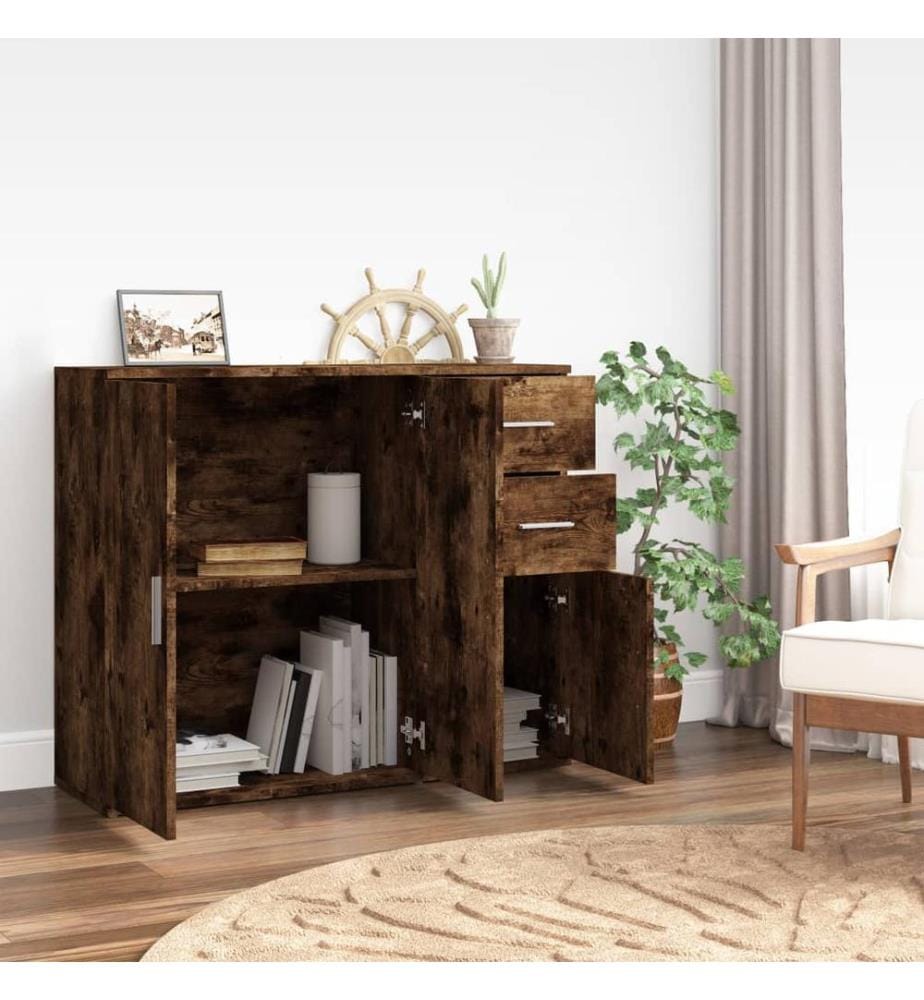 Sideboard Räuchereiche 91x29,5x75 cm Holzwerkstoff