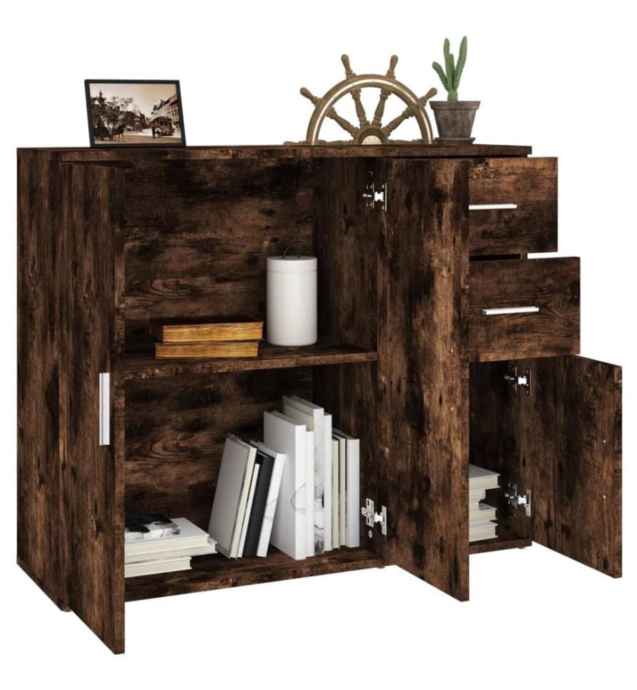 Sideboard Räuchereiche 91x29,5x75 cm Holzwerkstoff