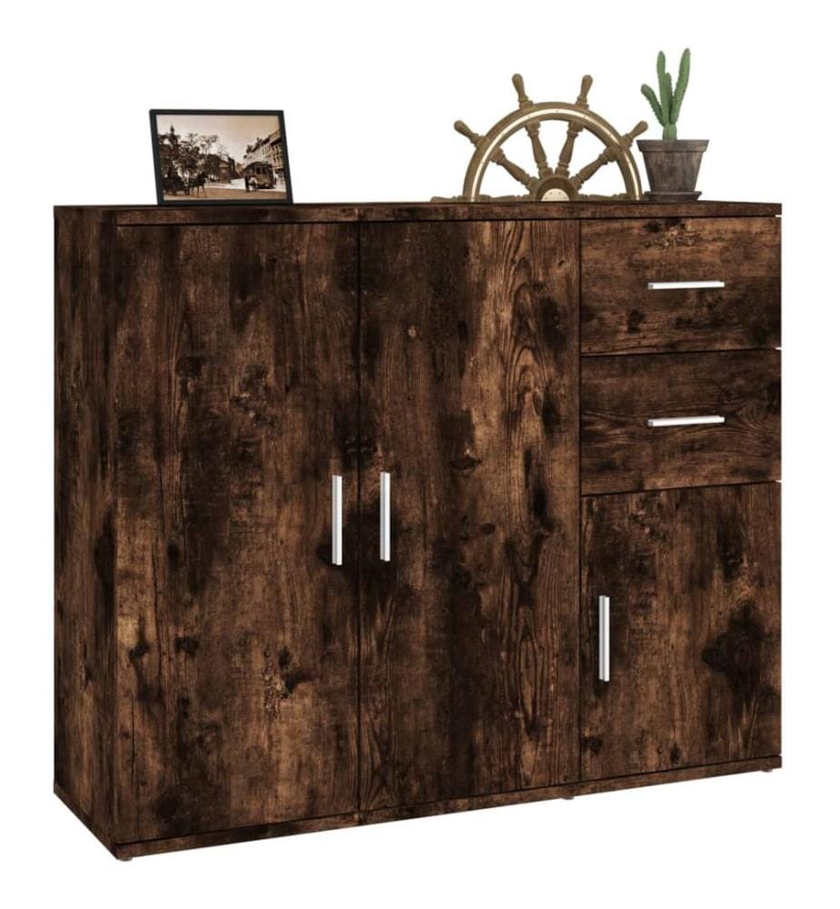 Sideboard Räuchereiche 91x29,5x75 cm Holzwerkstoff
