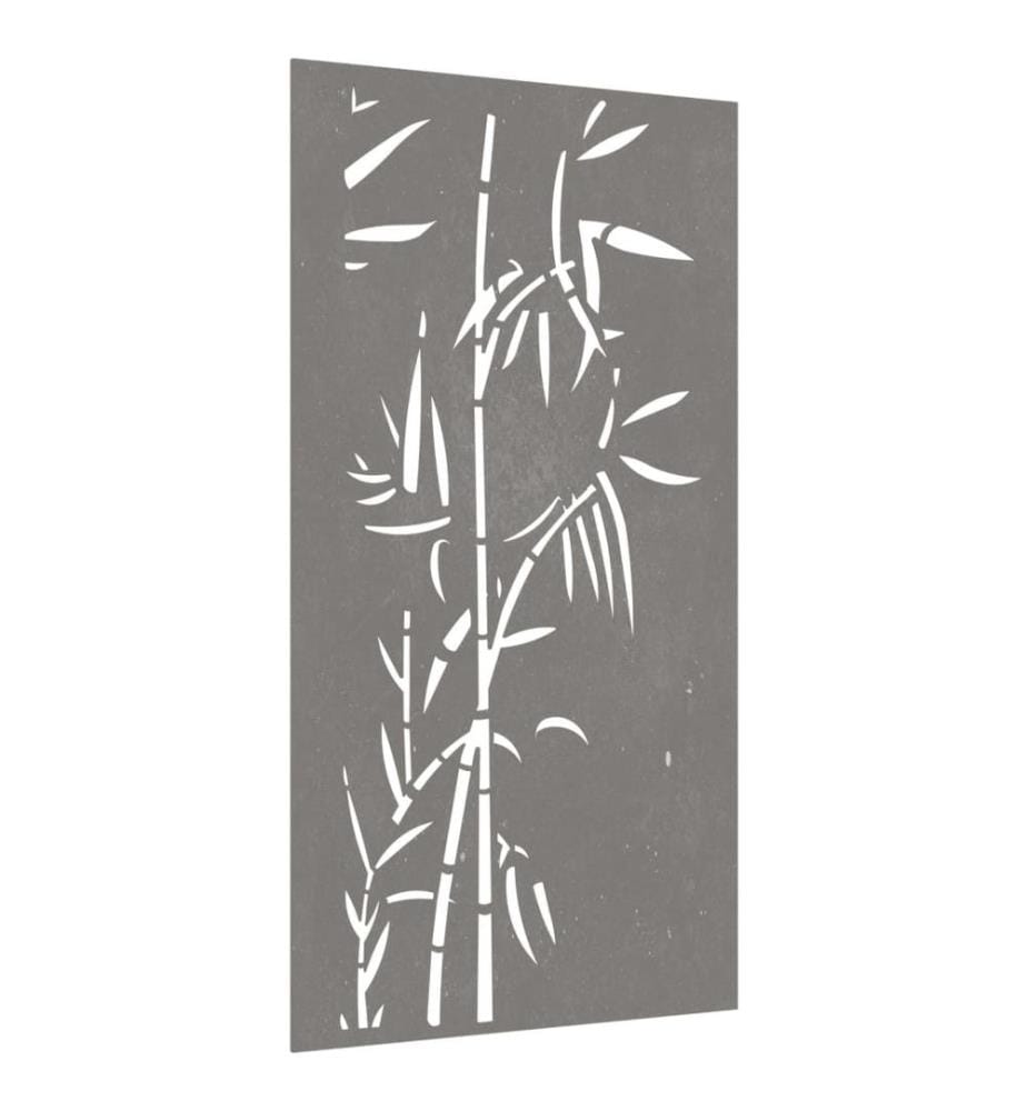 Garten-Wanddeko 105x55 cm Cortenstahl Bambus-Design