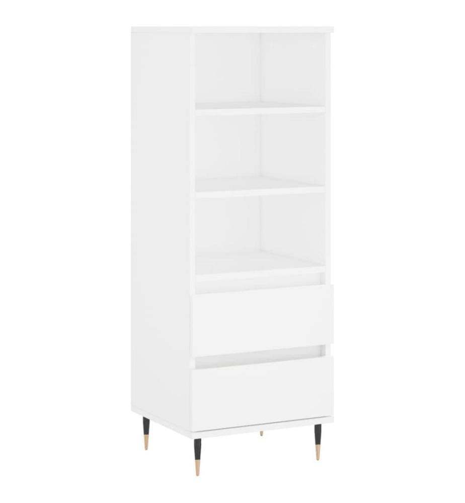 Highboard Weiss 40x36x110 cm Holzwerkstoff