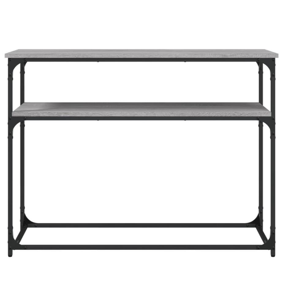 Table console sonoma gris 100x35,5x75 cm bois d'ingénierie