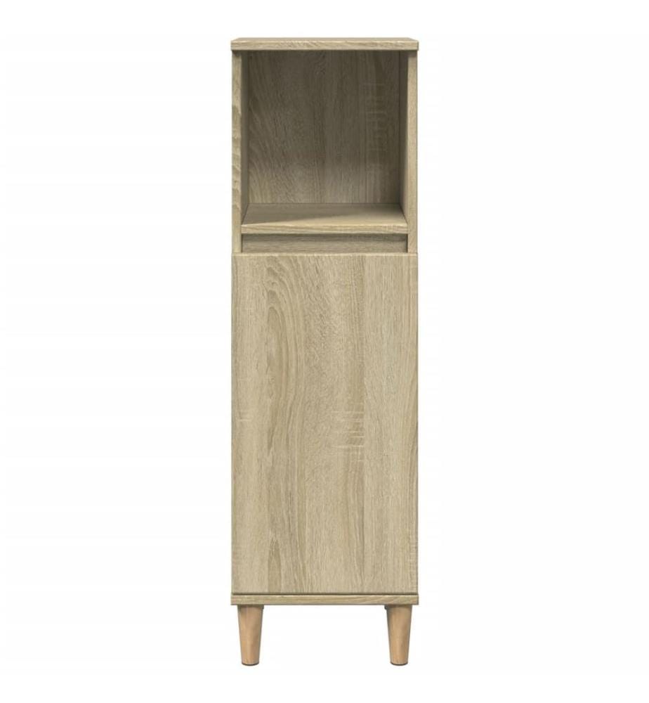 Badschrank Sonoma-Eiche 30x30x100 cm Holzwerkstoff