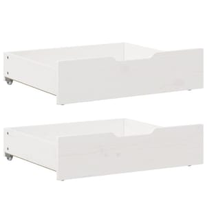 Tiroirs sous le lit 2 pcs blanc 65x55x17 cm bois de pin massif