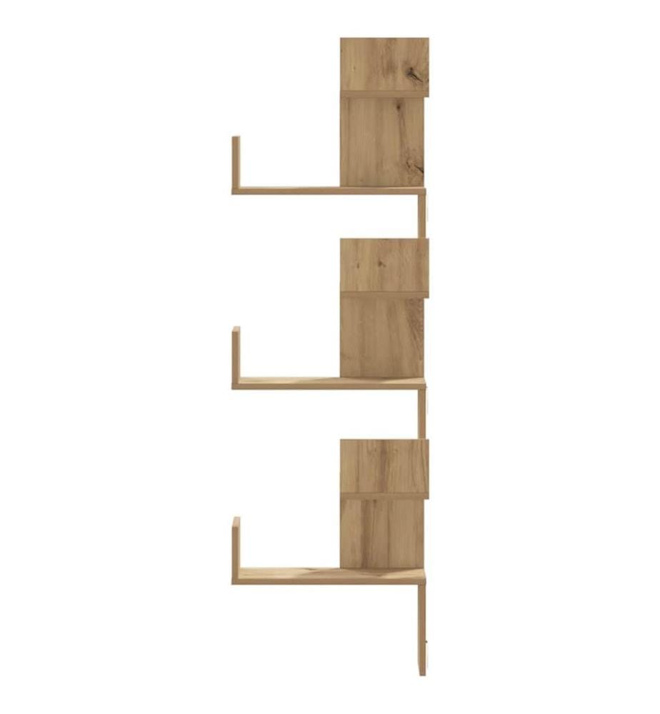 Wand-Eckregal Artisan-Eiche 45x45x147 cm Holzwerkstoff