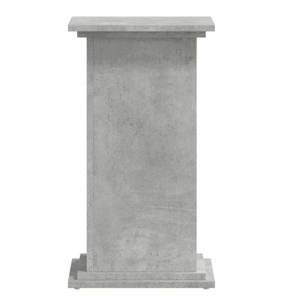 Support pour plantes gris béton 33x33x60 cm bois d'ingénierie