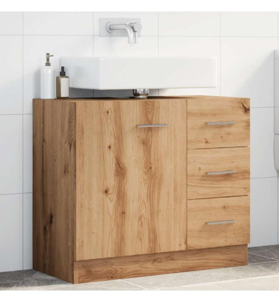Waschbeckenschrank Artisan-Eiche 63x30x54 cm Holzwerkstoff