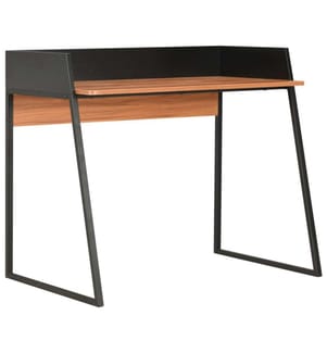 Bureau Noir et marron 90x60x88 cm
