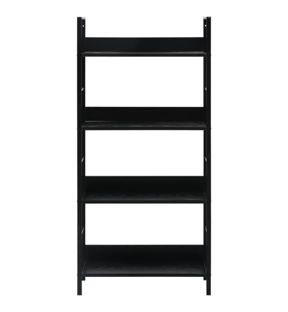 Bücherregal 4 Regalböden Schwarz 60×27,6×124,5 cm Holzwerkstoff