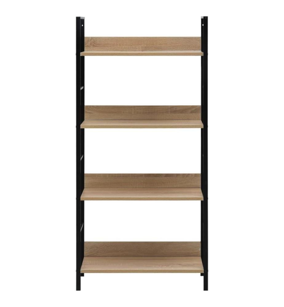 Bücherregal 4 Regalböden Eiche 60×27,6×124,5 cm Holzwerkstoff