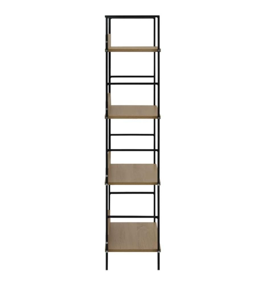 Bücherregal 4 Regalböden Eiche 60×27,6×124,5 cm Holzwerkstoff