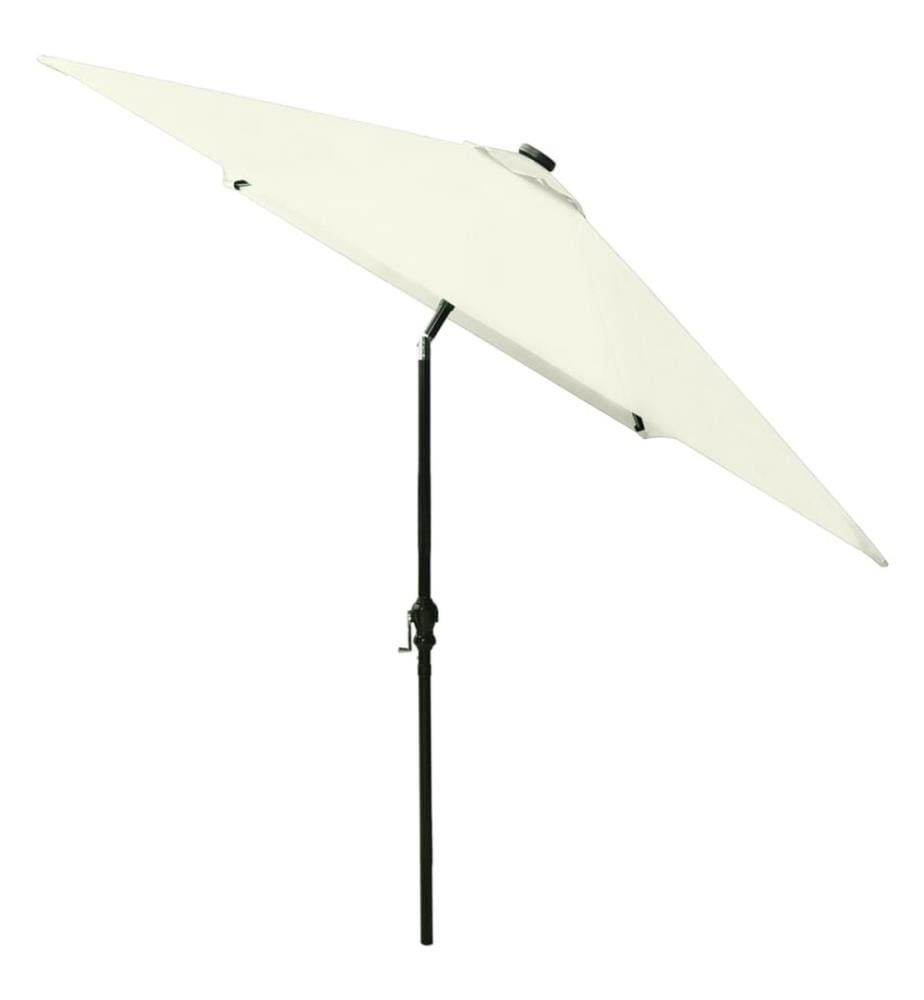 Parasol avec LED et mât en acier Sable 2x3 m
