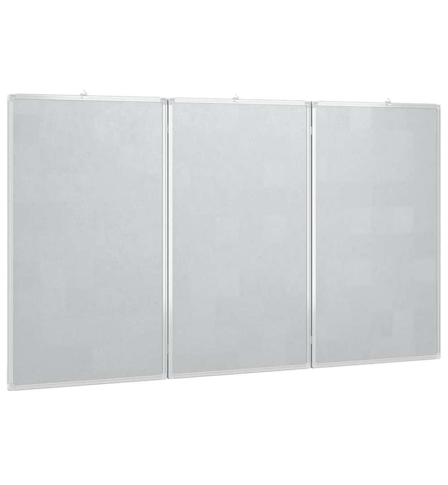 Tableau blanc magnétique pliable 120x100x1,7 cm aluminium