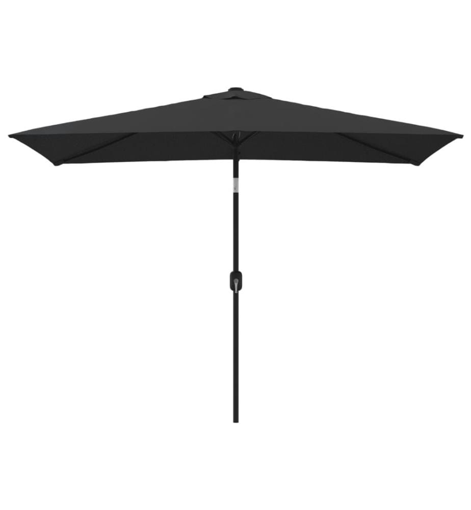Sonnenschirm mit Metall-Mast 300 x 200 cm Schwarz