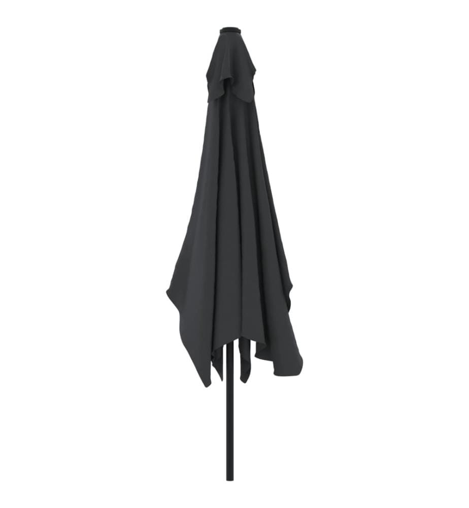 Sonnenschirm mit Metall-Mast 300 x 200 cm Schwarz