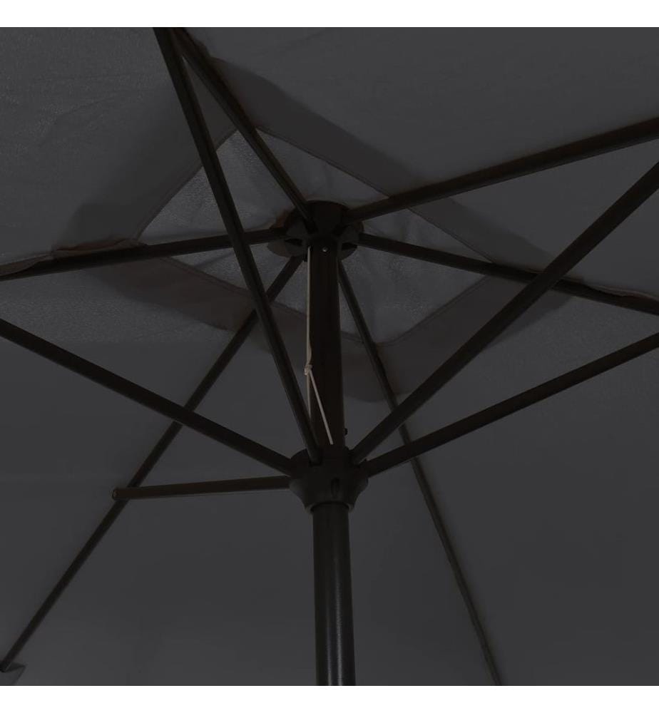 Sonnenschirm mit Metall-Mast 300 x 200 cm Schwarz