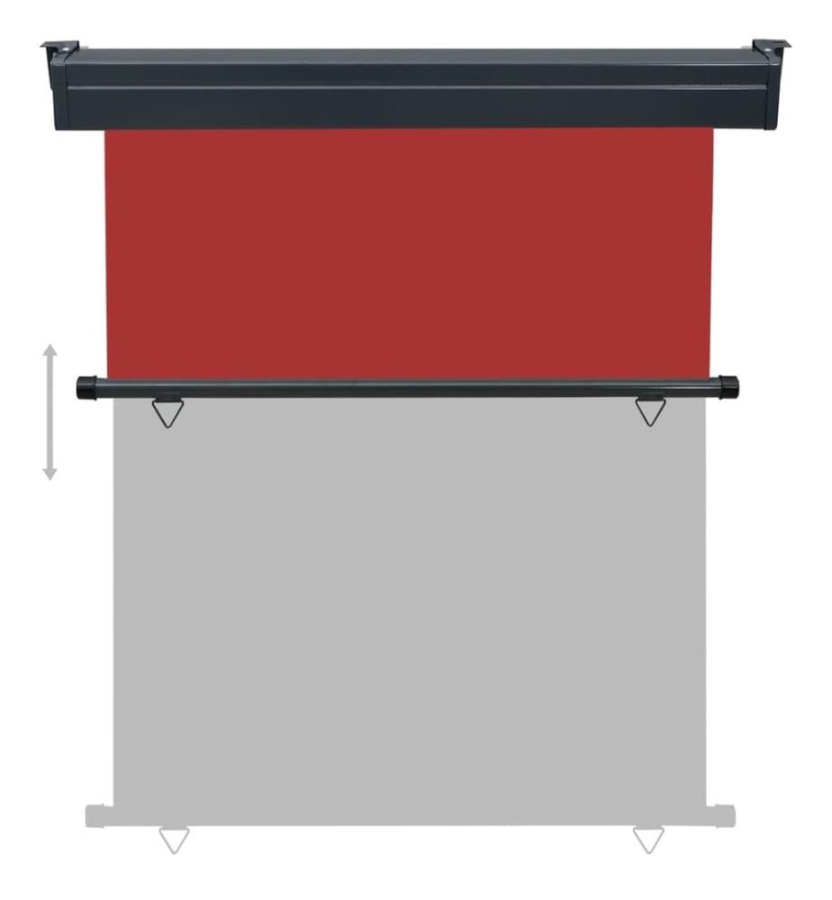 Balkon-Seitenmarkise 140 × 250 cm Rot