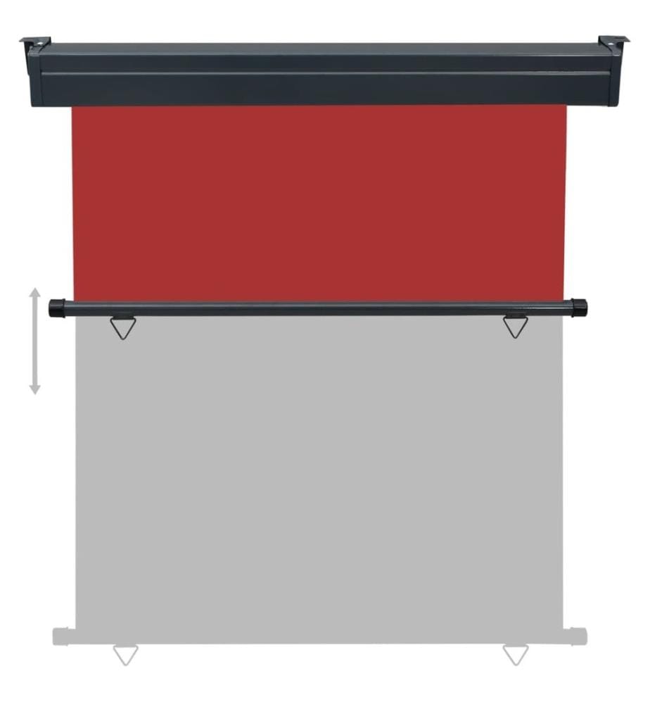 Balkon-Seitenmarkise 160 × 250 cm Rot