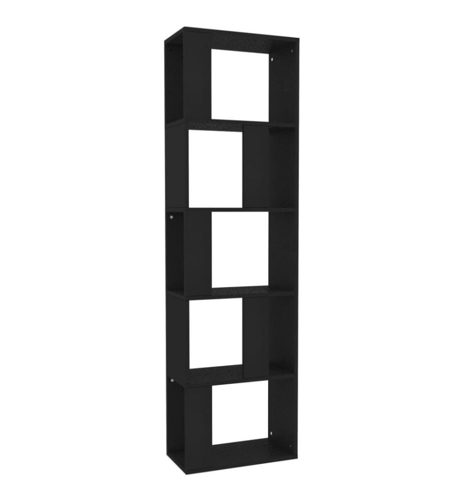 Bücherregal/Raumteiler Schwarz 45x24x159 cm Holzwerkstoff