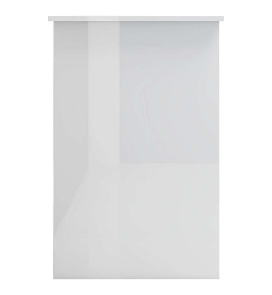 Bureau Blanc brillant 100x50x76 cm Bois d'ingénierie