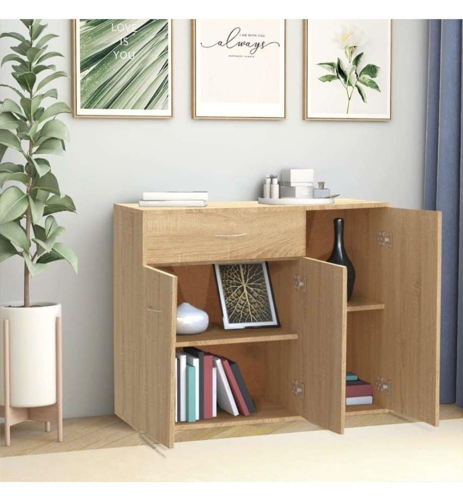 Sideboard Sonoma-Eiche 88x30x70 cm Holzwerkstoff