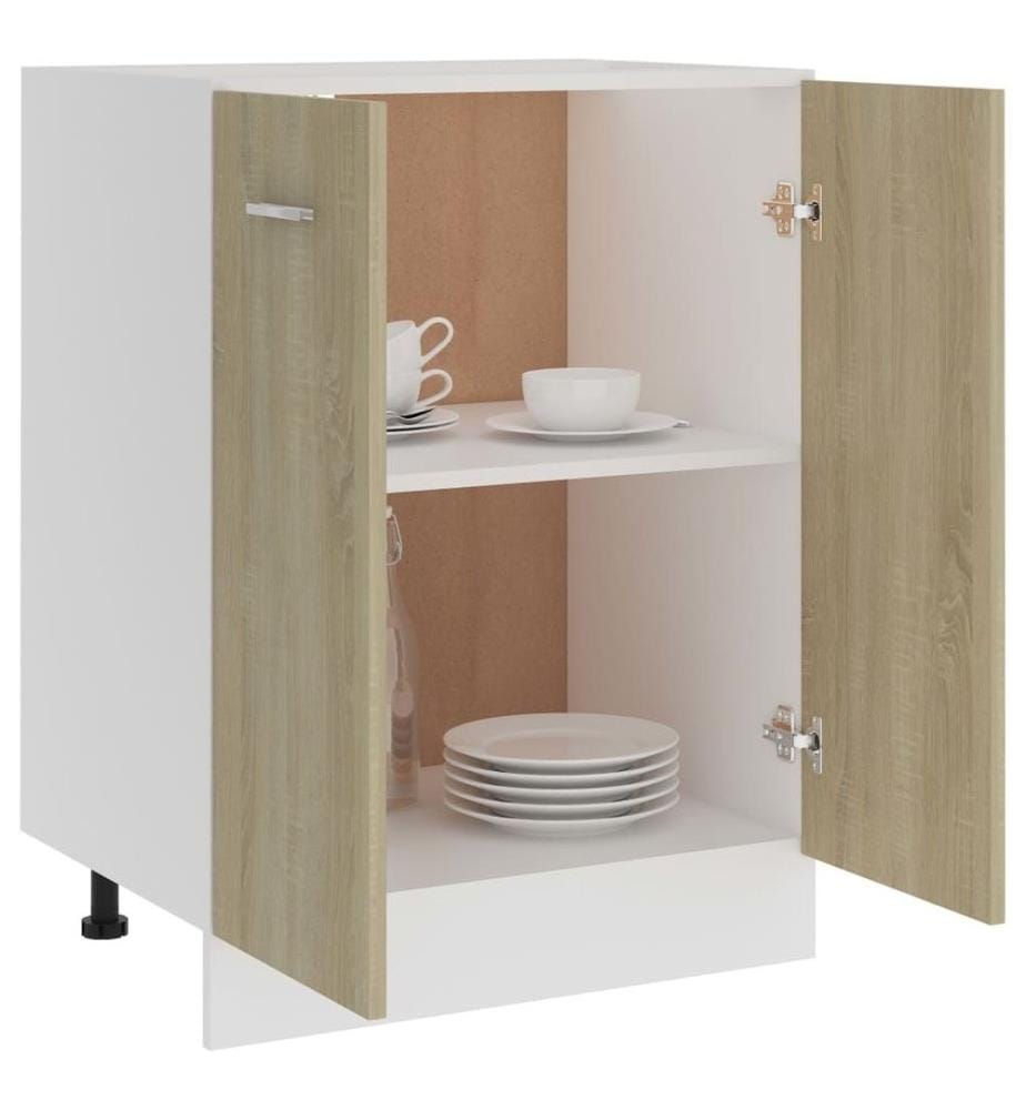Unterschrank Sonoma-Eiche 60x46x81,5 cm Holzwerkstoff