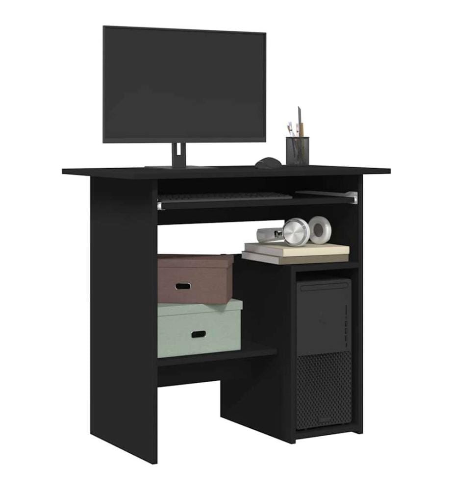 Bureau Noir 80x45x74 cm Bois d'ingénierie
