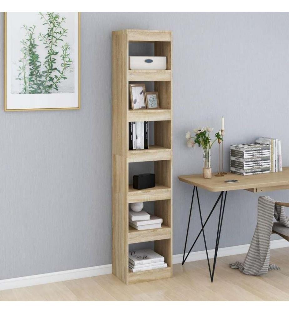 Bücherregal/Raumteiler Sonoma-Eiche 40x30x198 cm