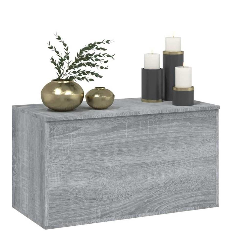 Aufbewahrungstruhe Grau Sonoma 84x42x46 cm Holzwerkstoff