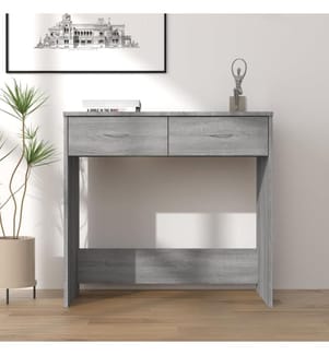 Bureau sonoma gris 80x40x75 cm bois d'ingénierie