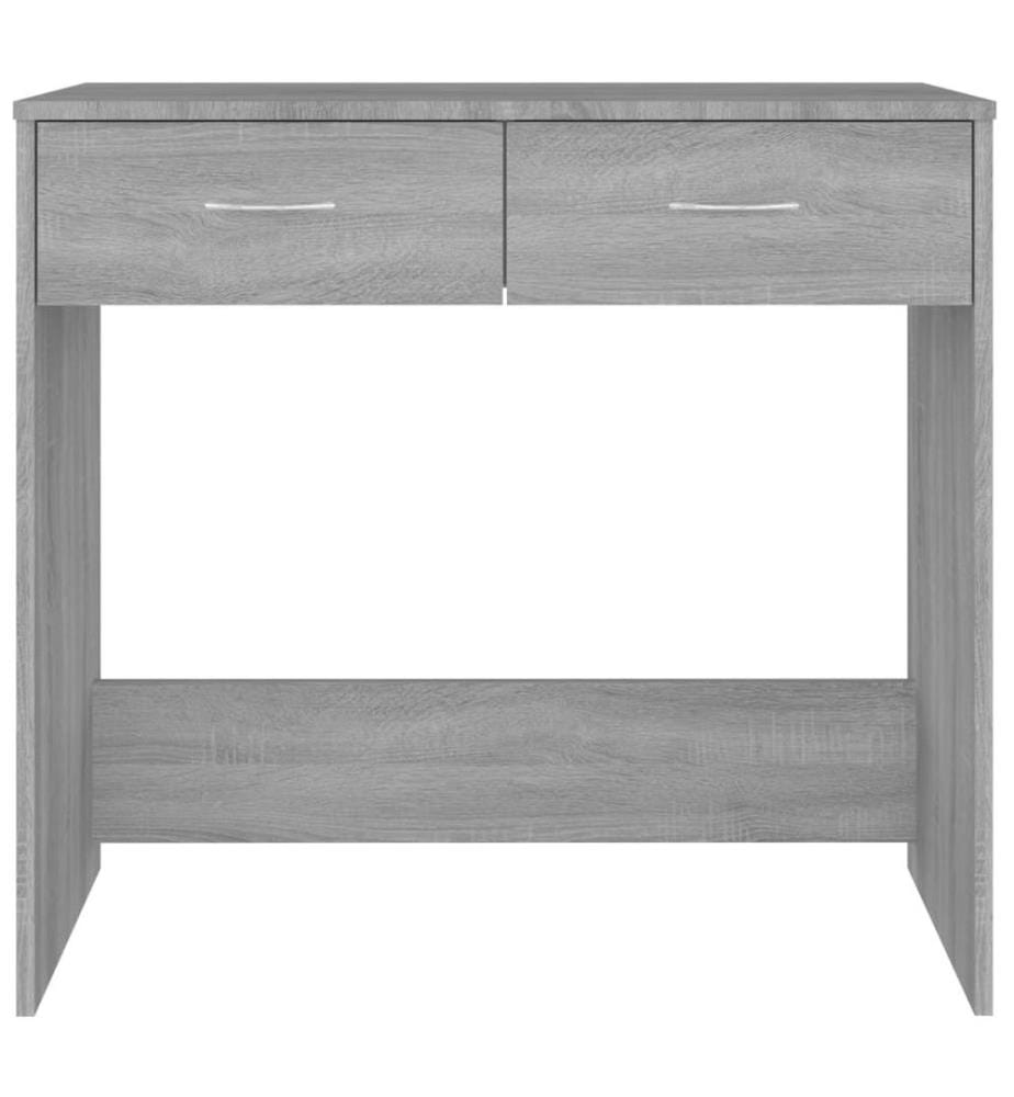 Bureau sonoma gris 80x40x75 cm bois d'ingénierie