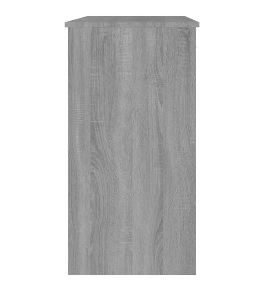 Bureau sonoma gris 80x40x75 cm bois d'ingénierie