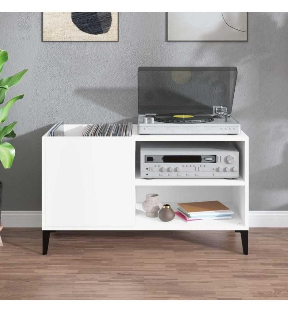 Plattenschrank Weiss 84,5x38x48 cm Holzwerkstoff