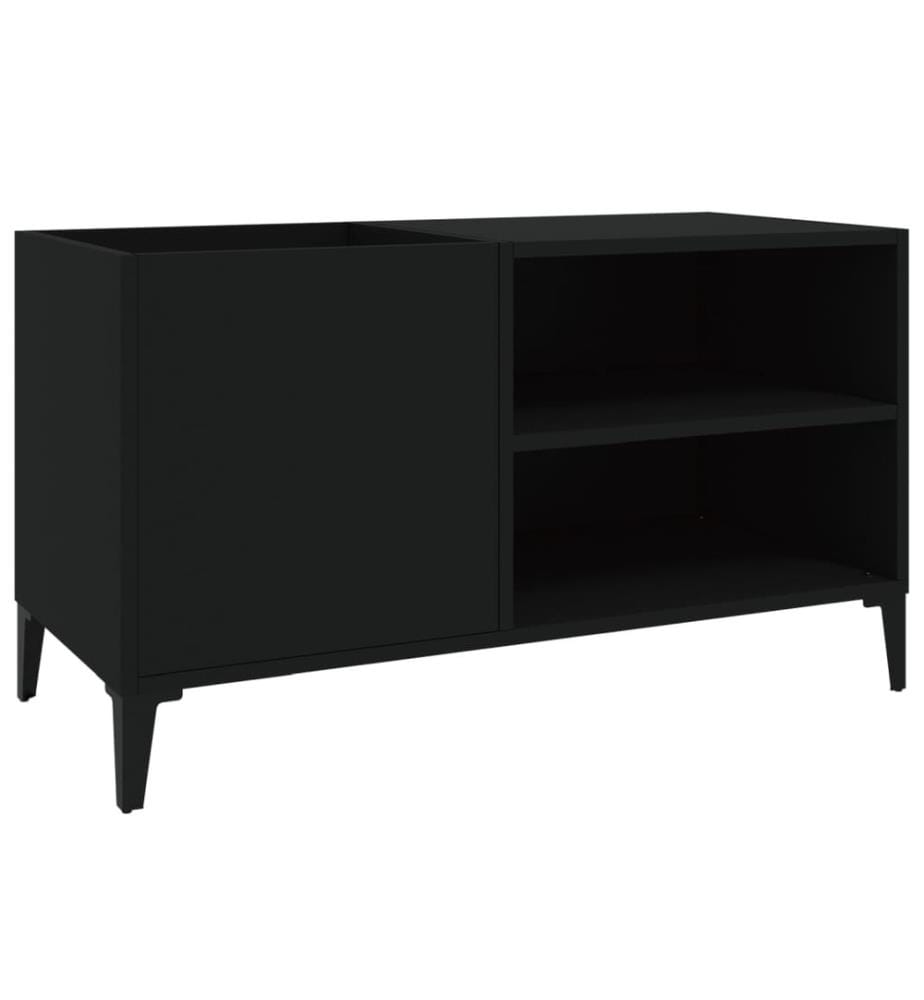 Plattenschrank Schwarz 84,5x38x48 cm Holzwerkstoff