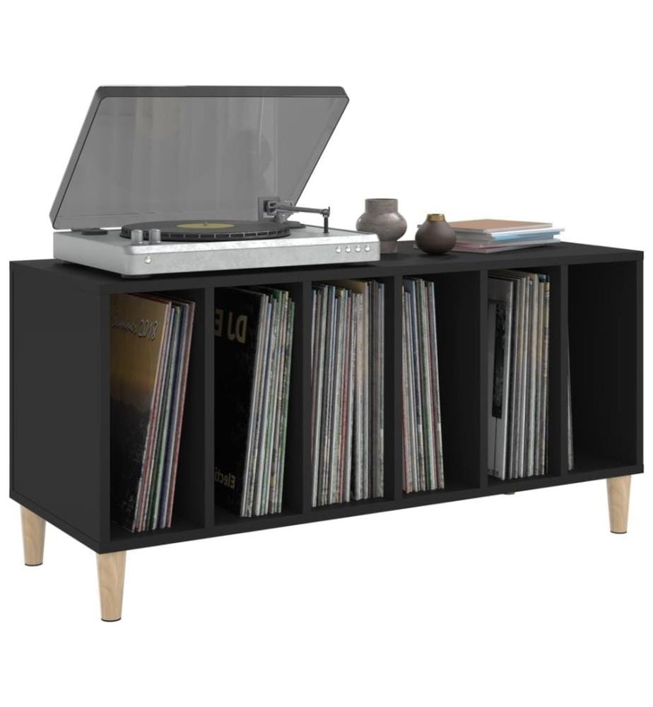 Plattenschrank Schwarz 100x38x48 cm Holzwerkstoff
