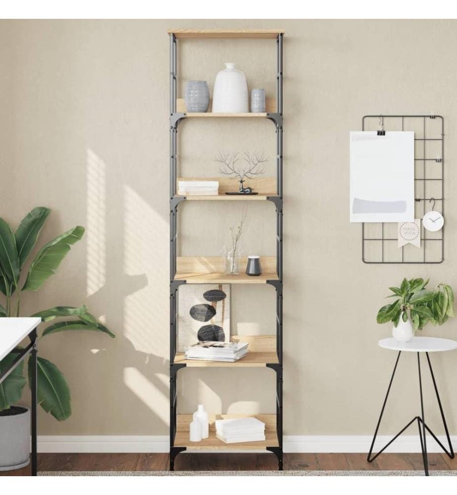 Bücherregal Sonoma-Eiche 50x33x188,5 cm Holzwerkstoff