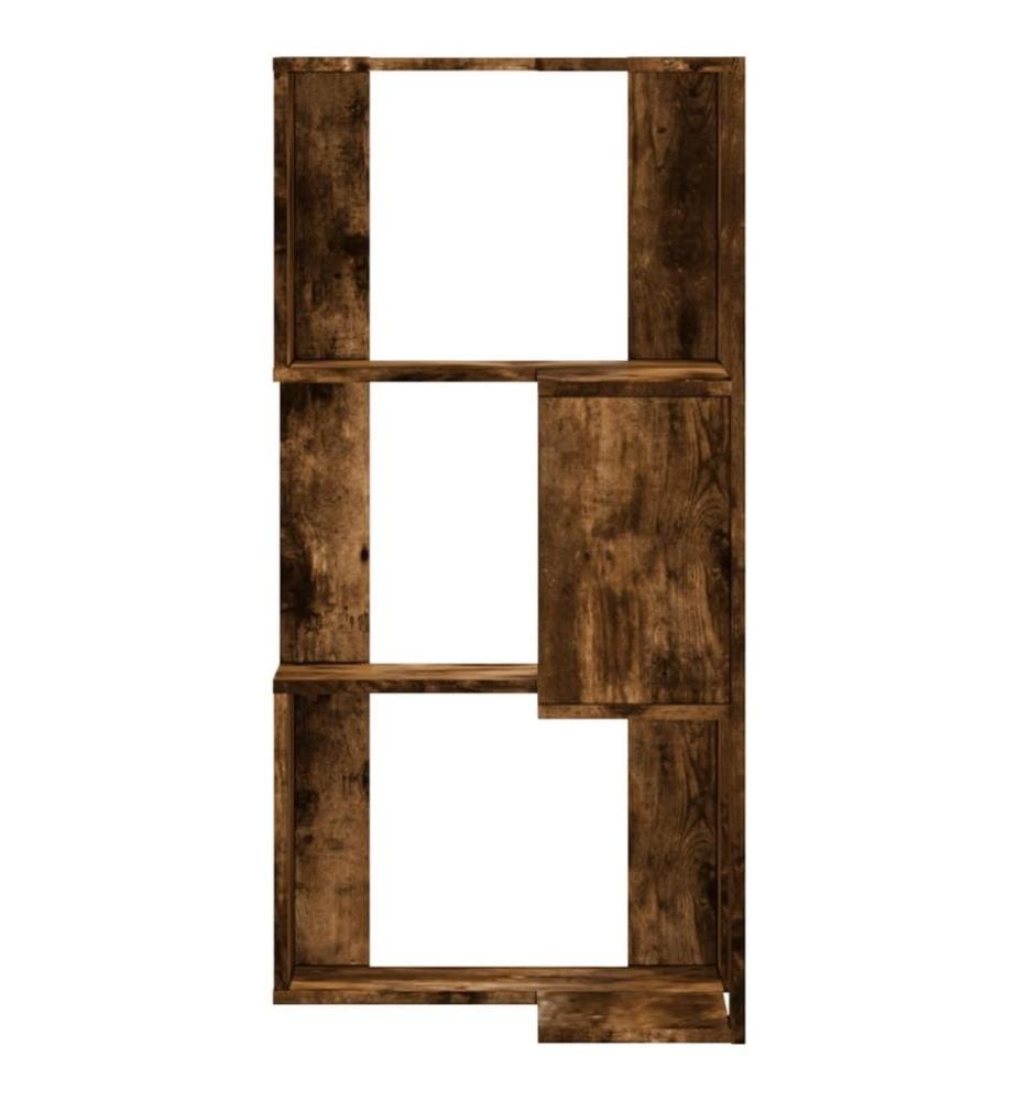 Eck-Bücherregal 3 Böden Räuchereiche 50x50x102 cm Holzwerkstoff