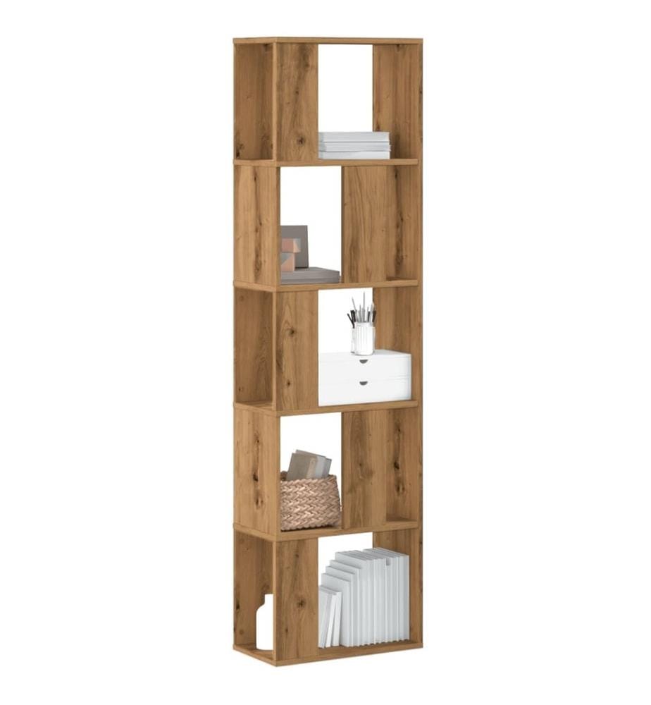 Bücherregal 5 Böden Artisan-Eiche 45x23,5x162,5 Holzwerkstoff