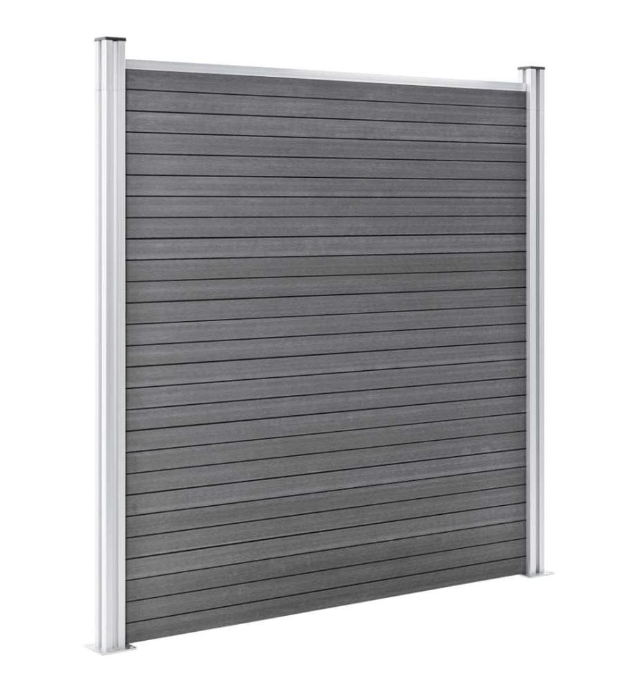 Gartenzaun WPC 1045x186 cm Grau