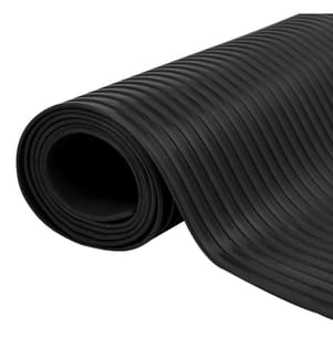 Gummimatte Anti-Rutsch 2 x 1 m Breit Geriffelt