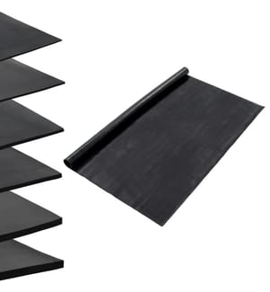 Bodenmatte Rutschfest Gummi 1,2x5 m 1 mm Glatt