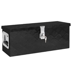 Aufbewahrungsbox Schwarz 60x23,5x23 cm Aluminium