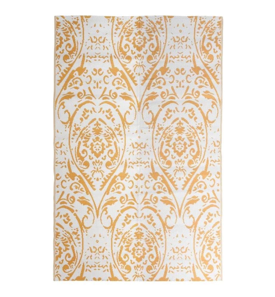 Outdoor-Teppich ARAKIL Orange und Weiss 190x290 cm PP