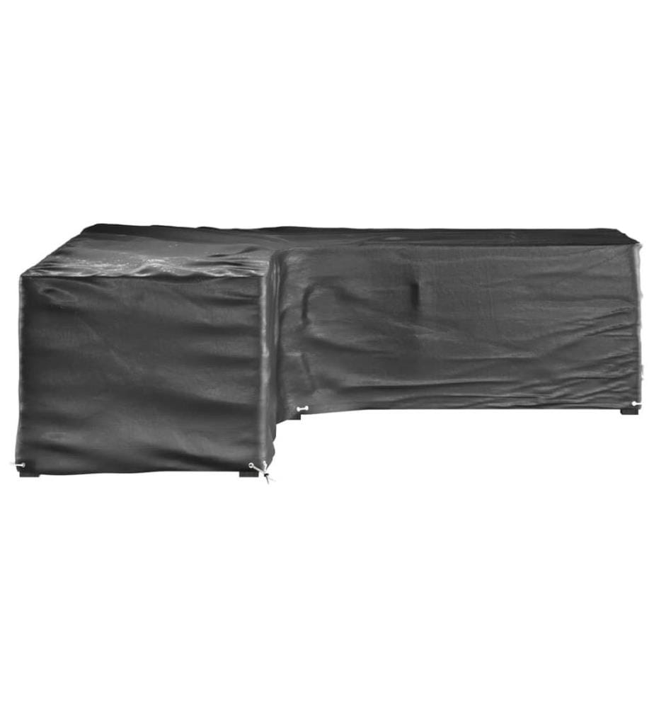 Gartenmöbel-Abdeckungen in L-Form 2 Stk. 16 Ösen 250x250x70 cm