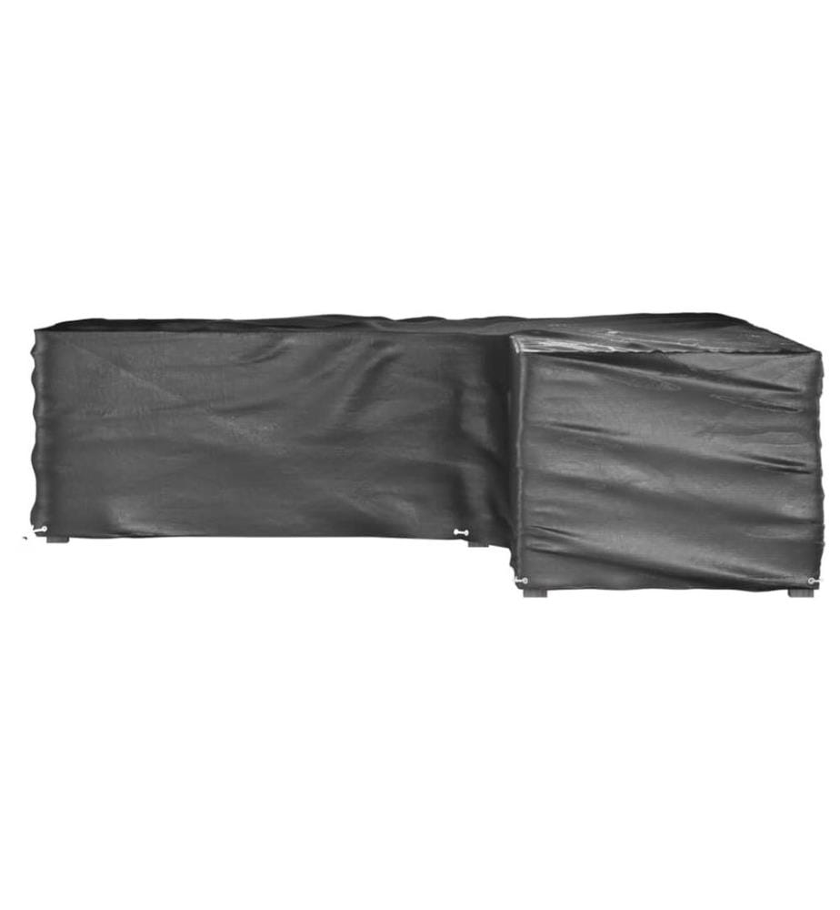 Gartenmöbel-Abdeckungen in L-Form 2 Stk. 16 Ösen 250x250x70 cm