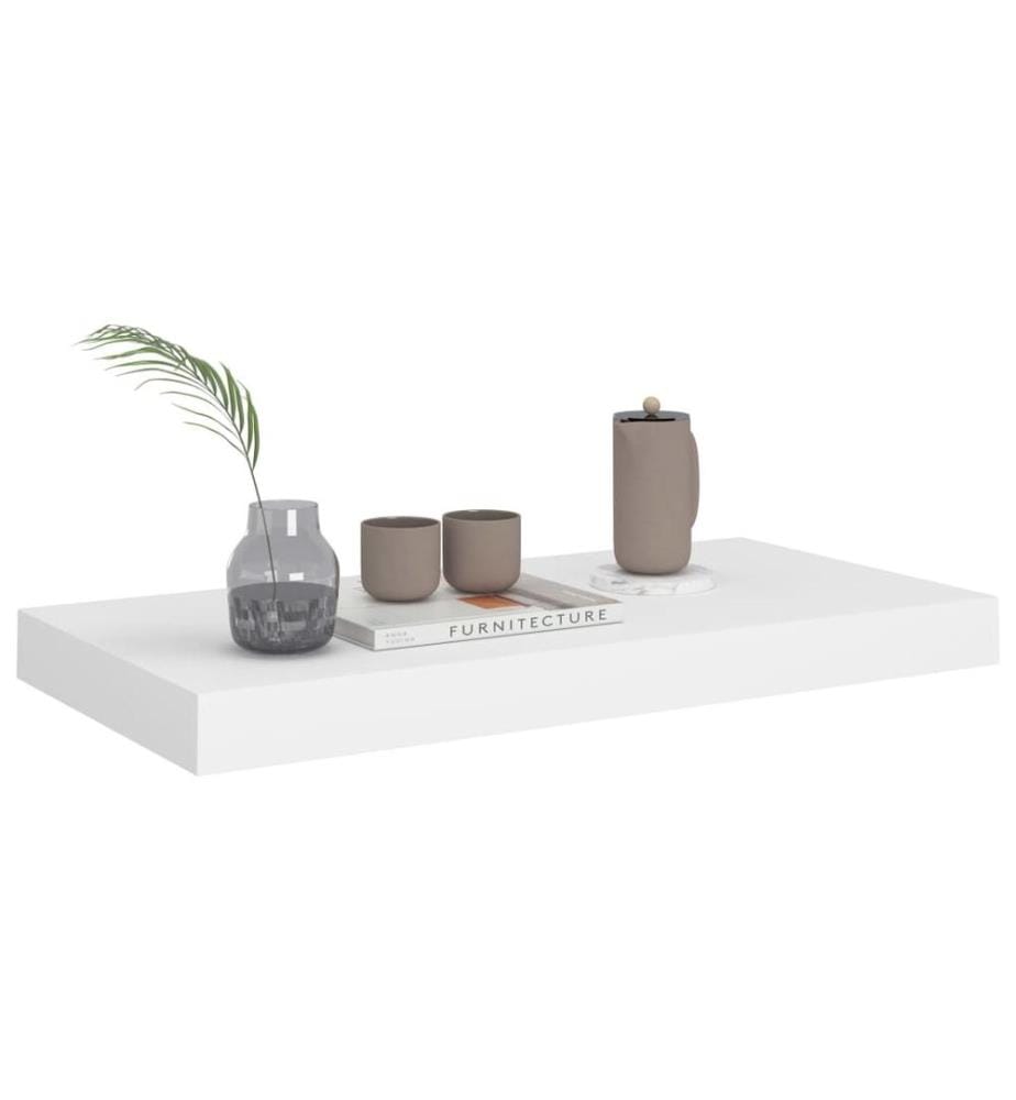 Schwebende Wandregale 4 Stk. Weiss 50x23x3,8cm MDF