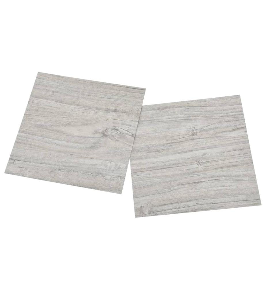 PVC-Fliesen Selbstklebend 55 Stk. 5,11 m² Hellgrau