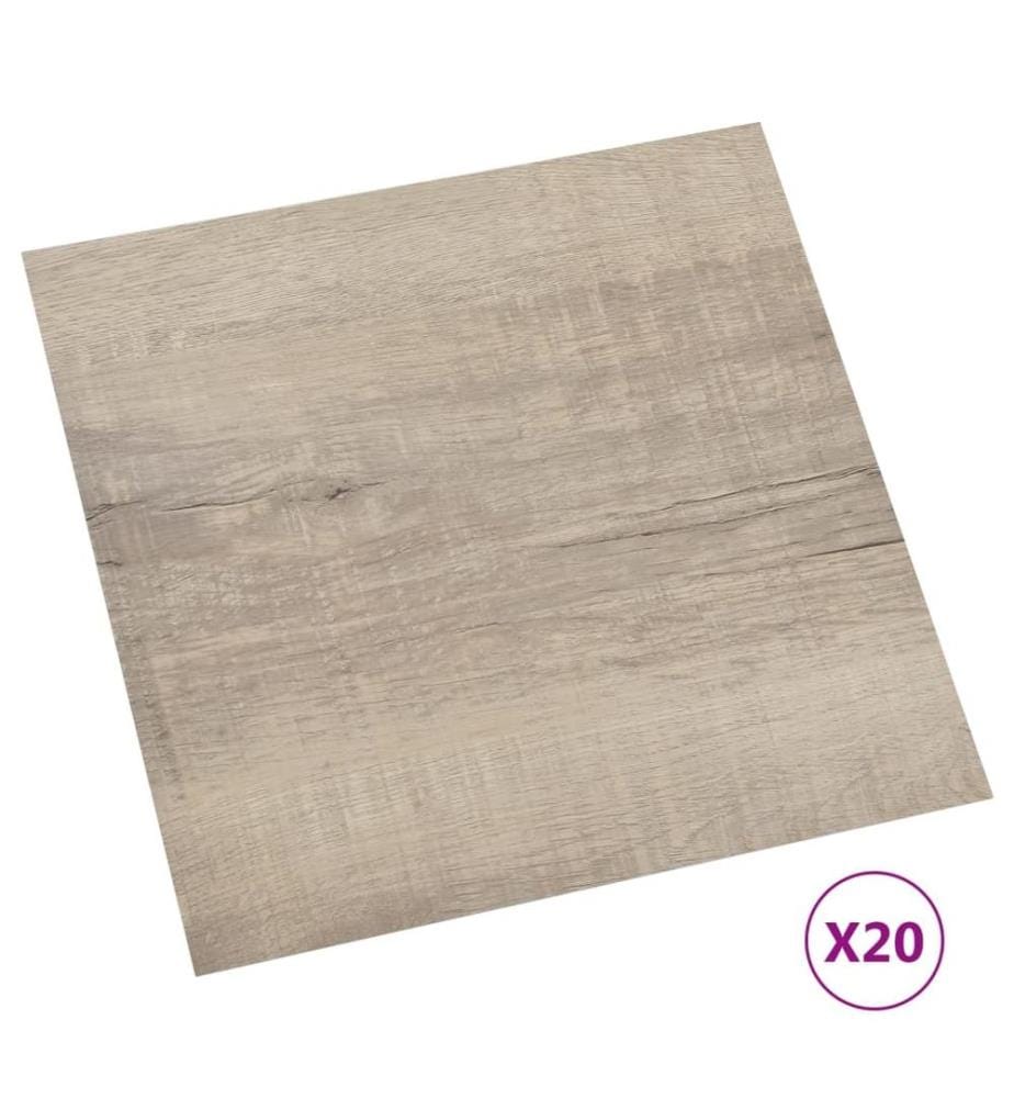 PVC-Fliesen Selbstklebend 20 Stk. 1,86 m² Taupe